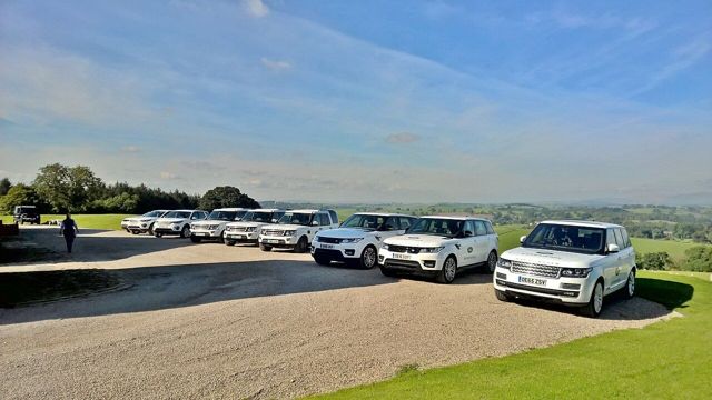 All ready to go for a Land Rover Experience at Yellison Farm Barns, Broughton Hall Estate